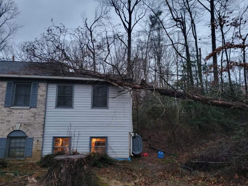 Storm damage roof repair in Mechanicsville, Maryland